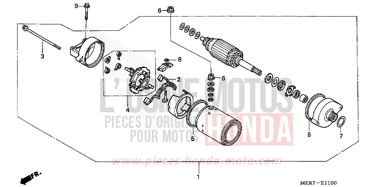 ANLASSER (CBF600S6/SA6/N6/NA6) von CBF600S ABS CANDY XENON BLUE (PB324) von 2006